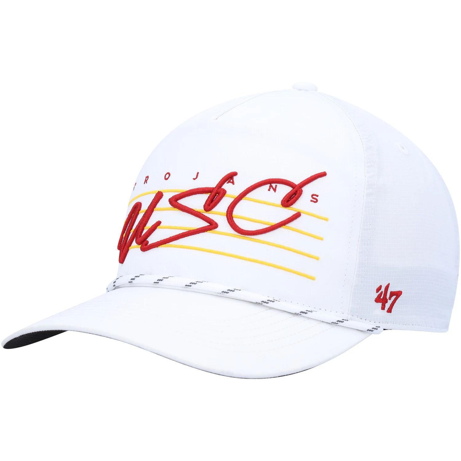 

Мужская белая кепка USC Trojans Downburst Hitch Trucker Snapback '47