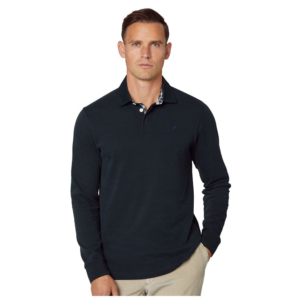 

Поло с длинным рукавом Hackett Trim Rubgy, зеленый