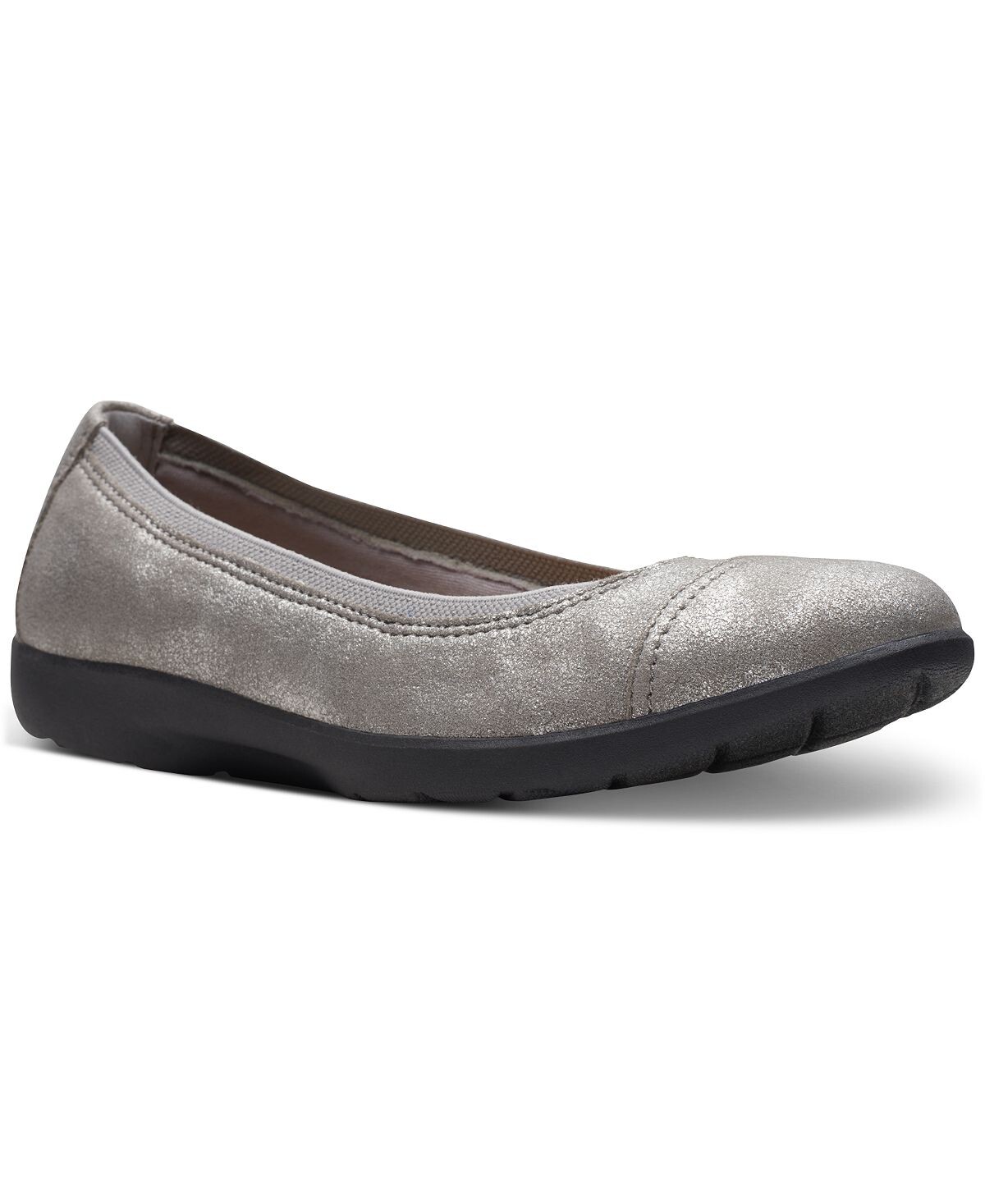 

Женские комфортные туфли на плоской подошве с капюшоном и опалом Clarks