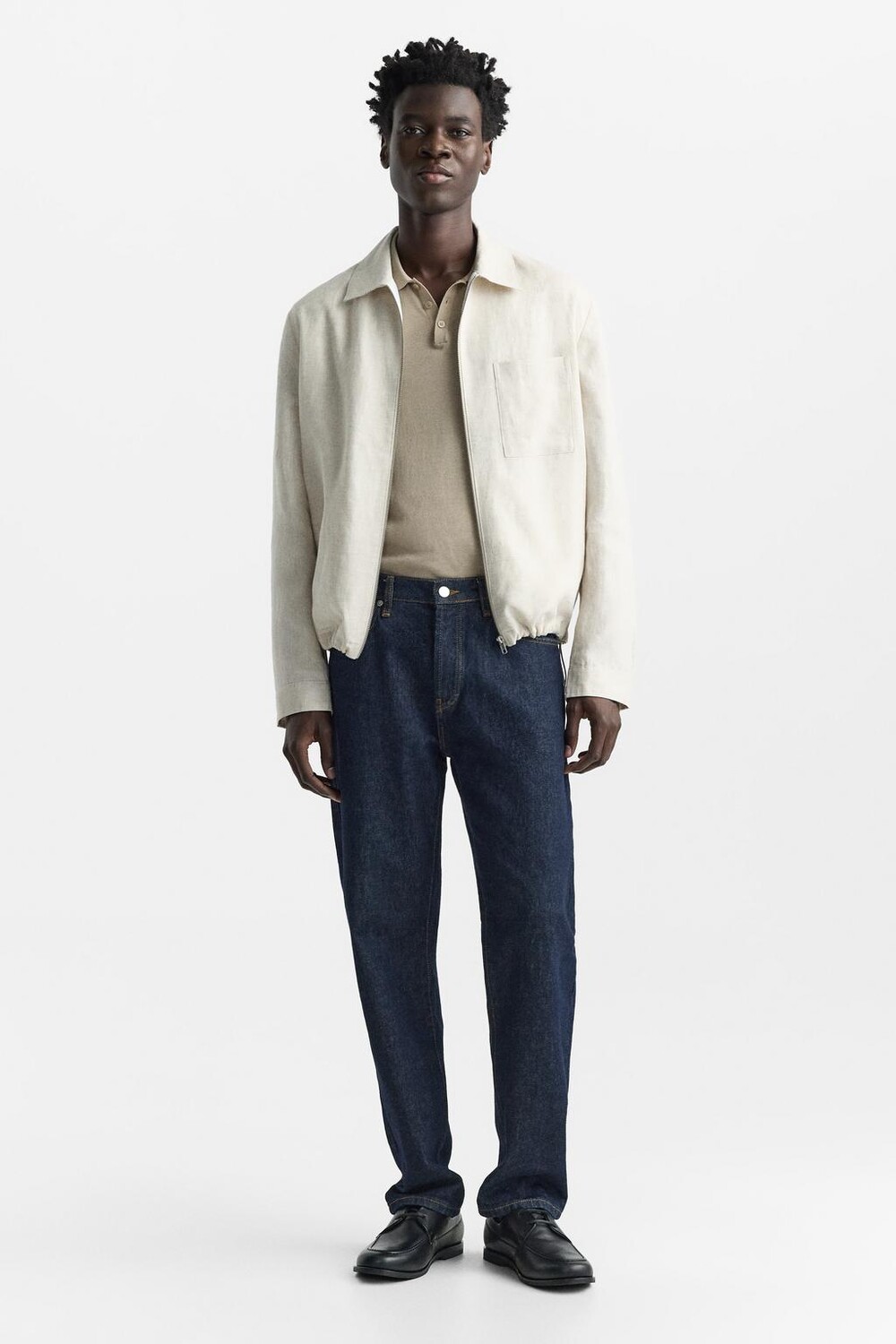 Кожаные ботинки ZARA, черный