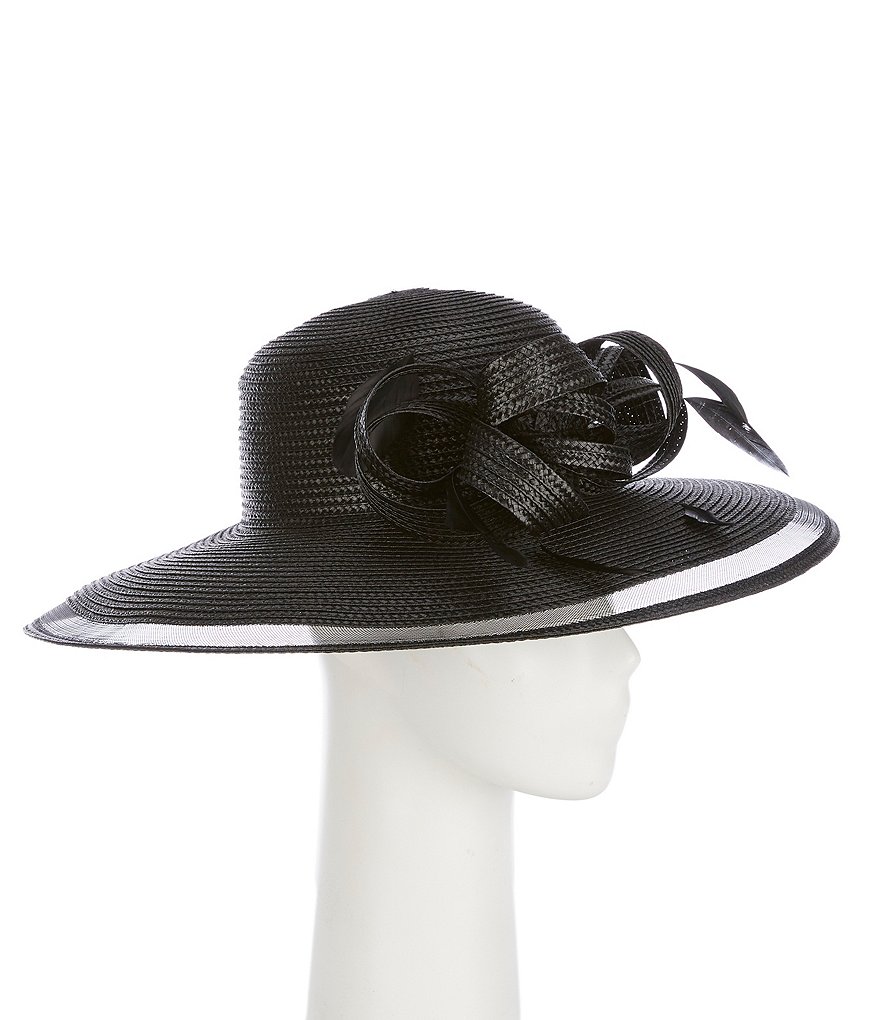 цена Collection 18 Платье-шляпа с прозрачной оборкой и бумажной тесьмой, черный
