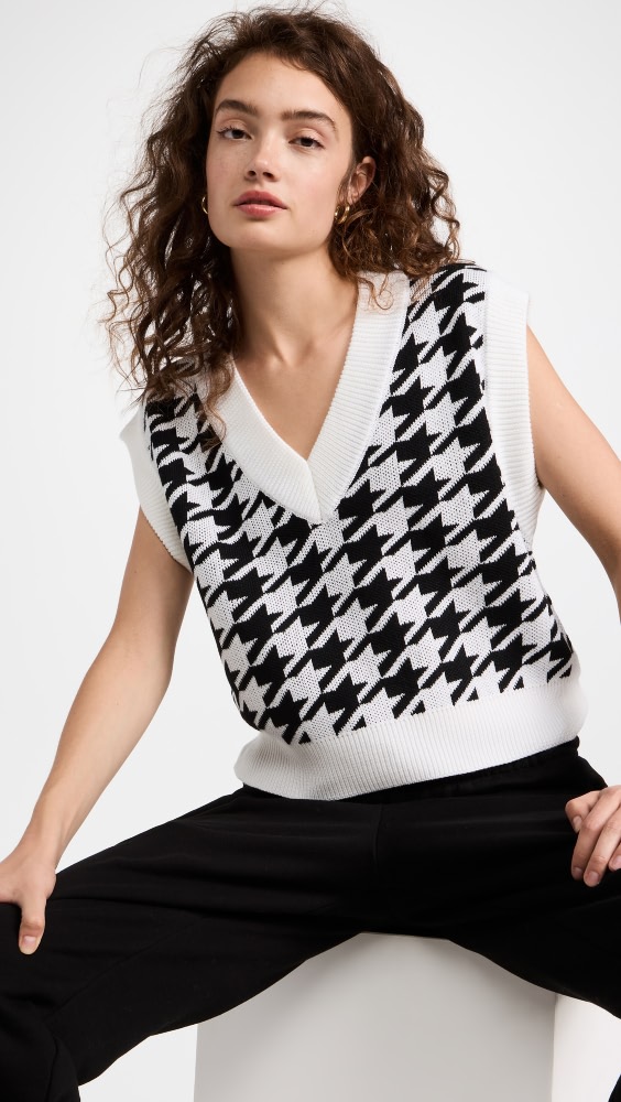 

Свитер endless rose Houndstooth Vest, кремовый