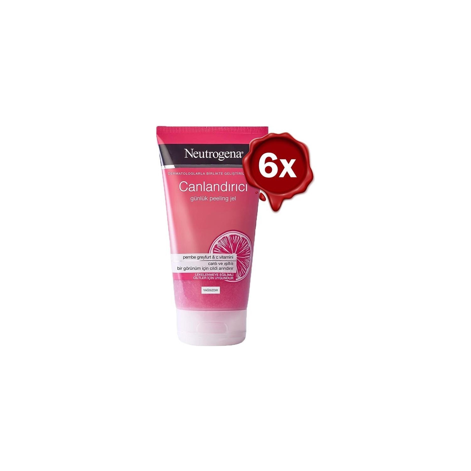 

Пилинг Neutrogena освежающий с розовым грейпфрутом, 150 мл 6 шт