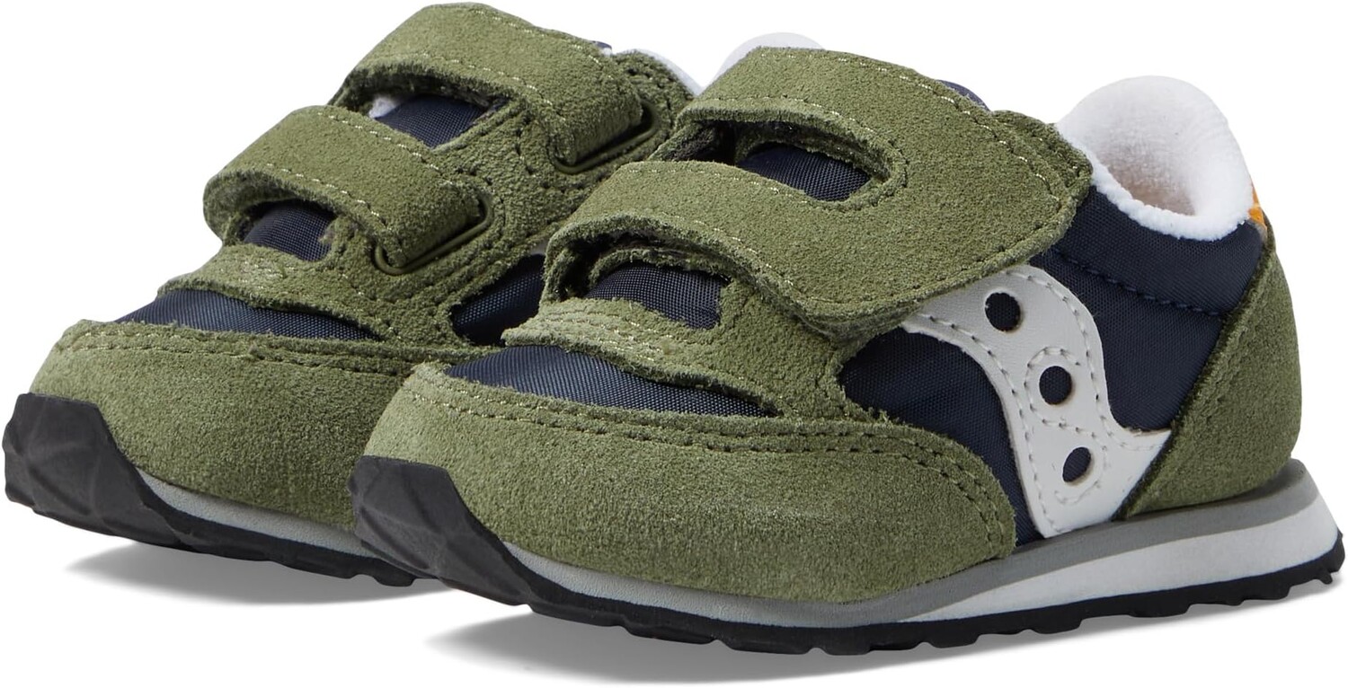 

Кроссовки Originals Jazz Hook & Loop Saucony Kids, цвет Olive/Navy/Gold