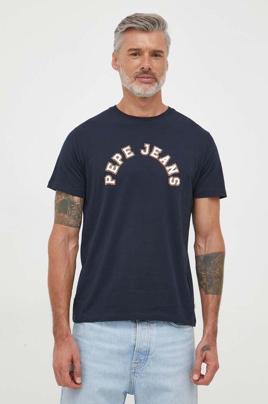

Хлопковая футболка Westend Pepe Jeans, темно-синий