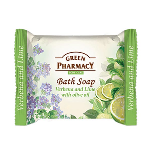 Мыло для ванны Вербена и лайм с оливковым маслом 100 гр Green Pharmacy фотографии