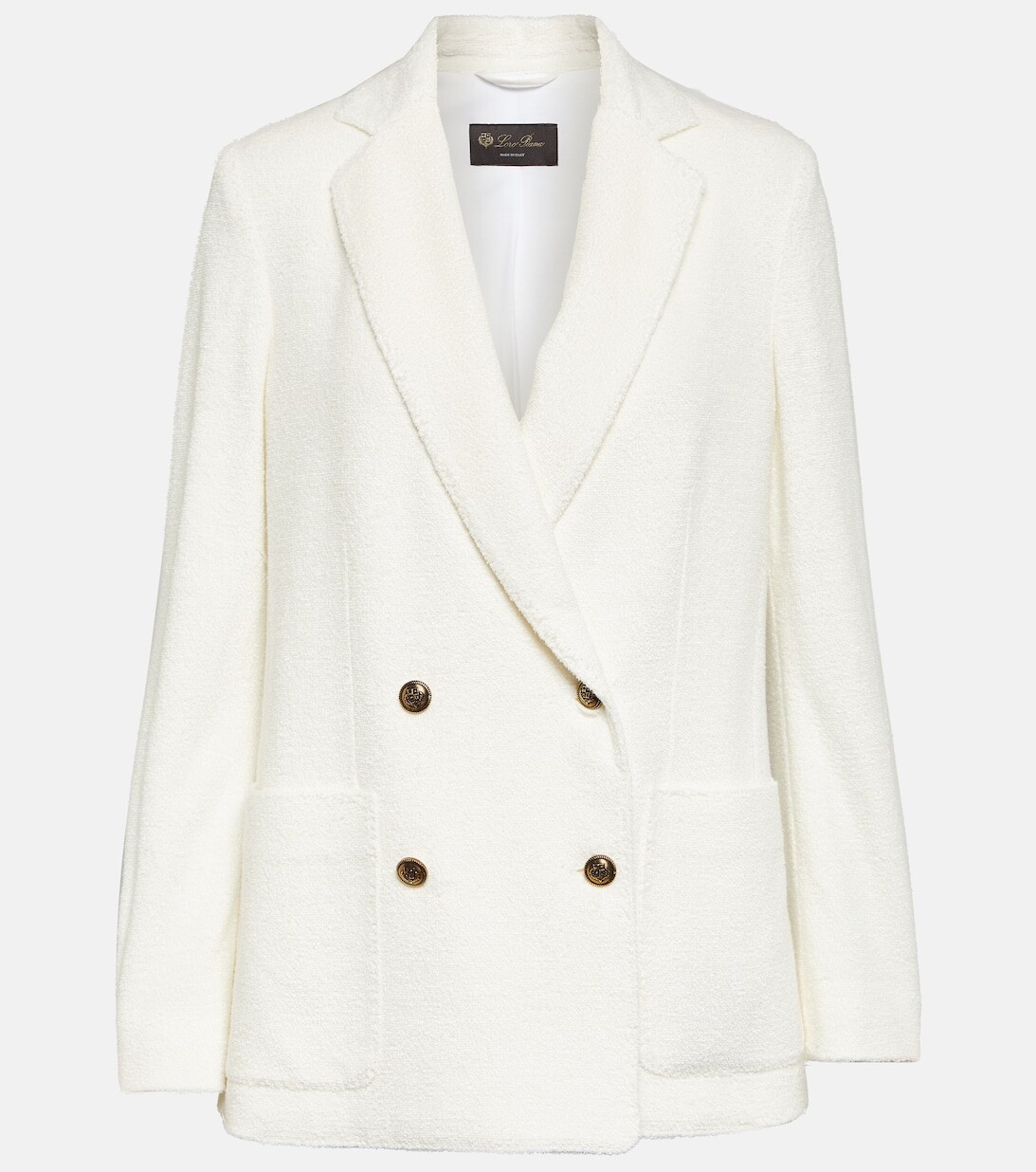 

Пиджак Chiavari из льна и хлопка LORO PIANA, белый