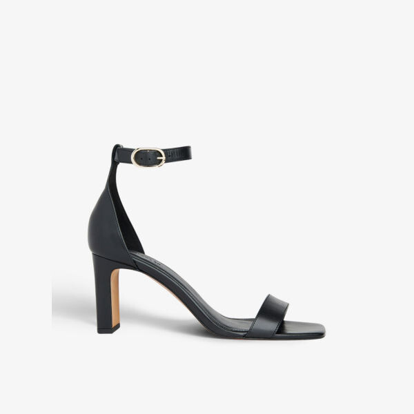 

Кожаные босоножки Lena на каблуке с открытым носком Whistles, черный