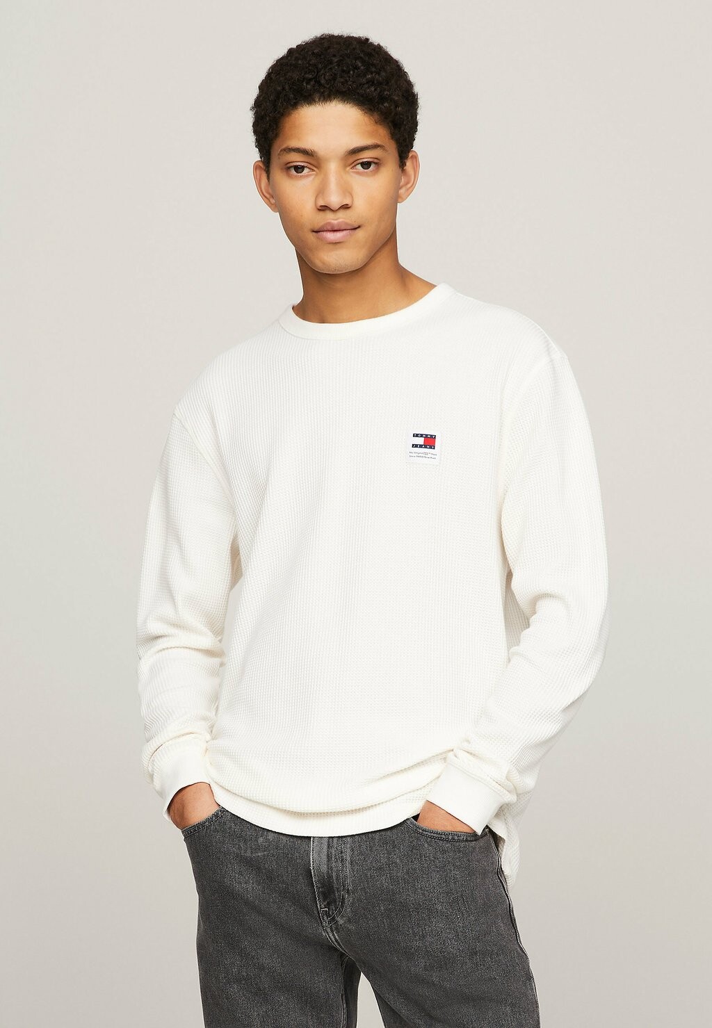 

Топ с длинными рукавами Tommy Jeans, белый