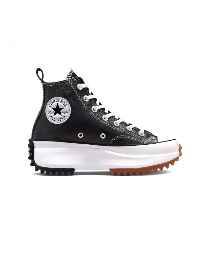 Черные/белые/резиновые кроссовки на платформе Converse Run Star Hike Platform Foundational