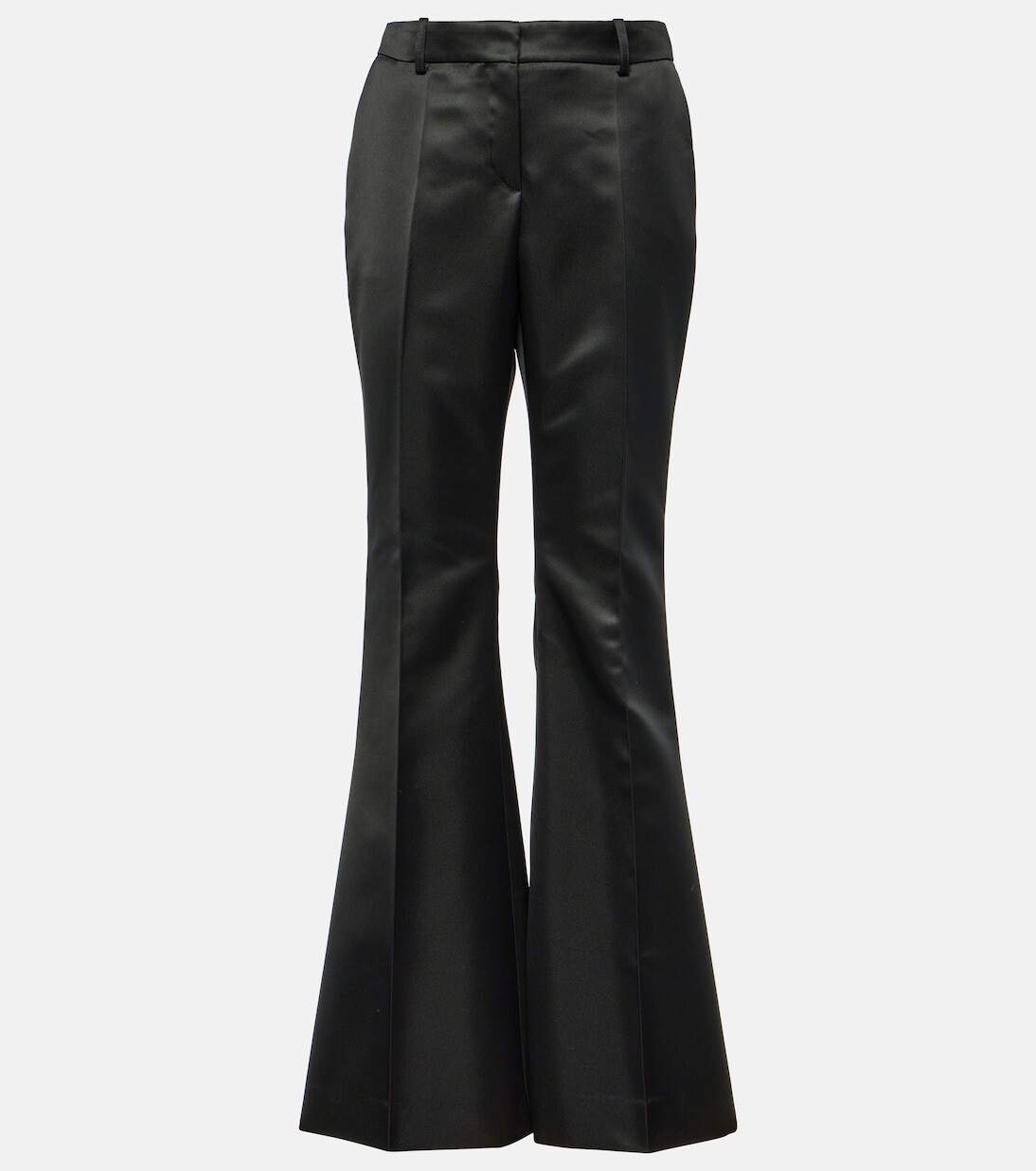 

Атласные расклешенные брюки Nina Ricci, черный