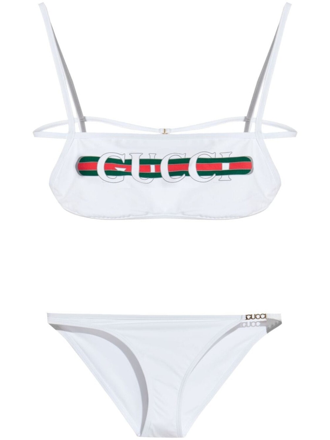

Gucci бикини из эластичного трикотажа с принтом Gucci, белый