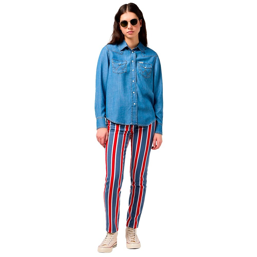 

Рубашка с длинным рукавом Wrangler 112351915 Regular Shirt, синий