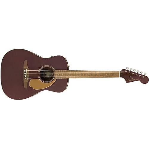 Акустическая гитара Fender Malibu Player Acoustic Electric Guitar, Walnut Fingerboard, Burgundy Satin