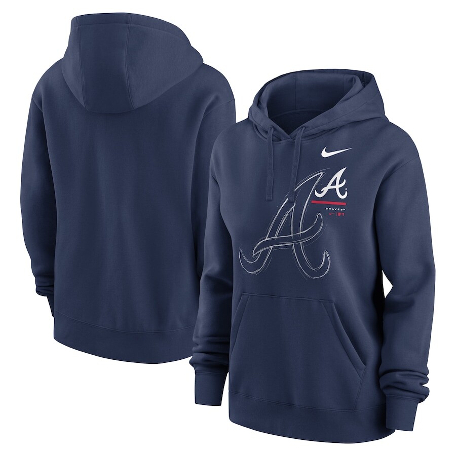

Пуловер с капюшоном Nike Atlanta Braves, нави