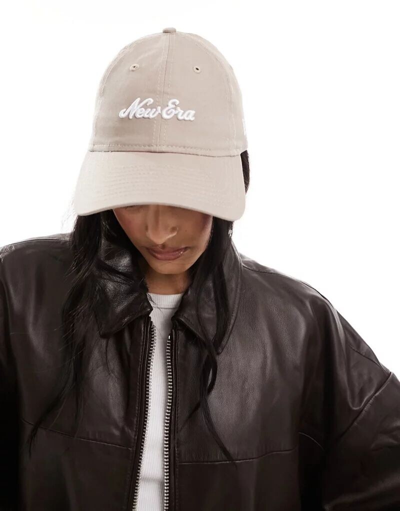 

Кепка New Era 9Twenty цвета экрю с надписью-логотипом