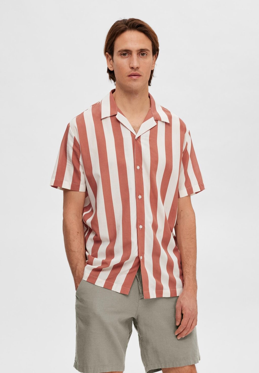 

Рубашка SLHREG AIR Selected Homme, цвет chutney