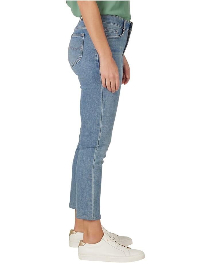 

Джинсы Lee Ultra Lux Cigarette Crop Slim Fit Mid-Rise, цвет Cloud Indigo