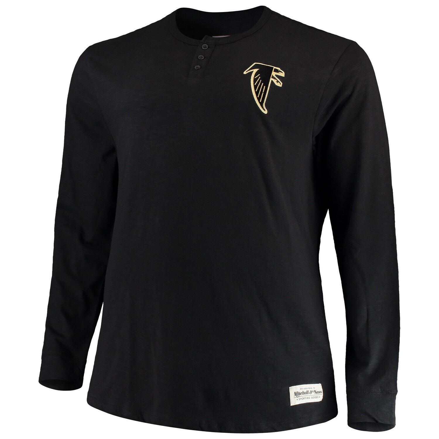 

Мужская футболка Mitchell & Ness Black Atlanta Falcons Big & Tall First Round Pick с длинными рукавами в стиле Хенли