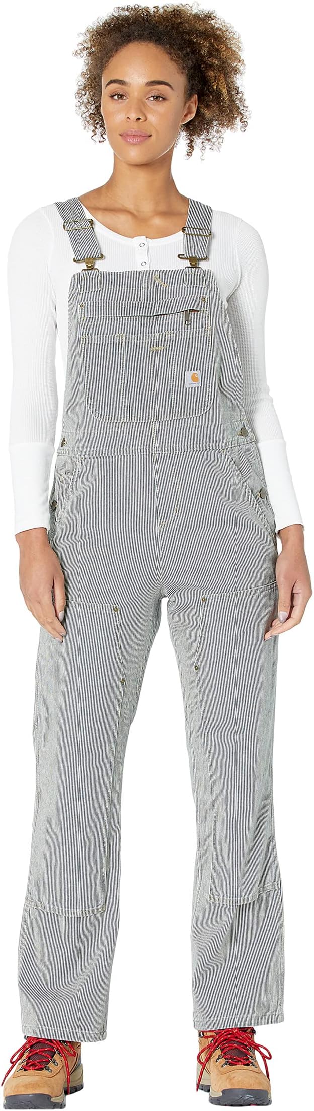 Комбинезон свободного покроя из джинсовой ткани в полоску Carhartt, цвет Railroad Stripe
