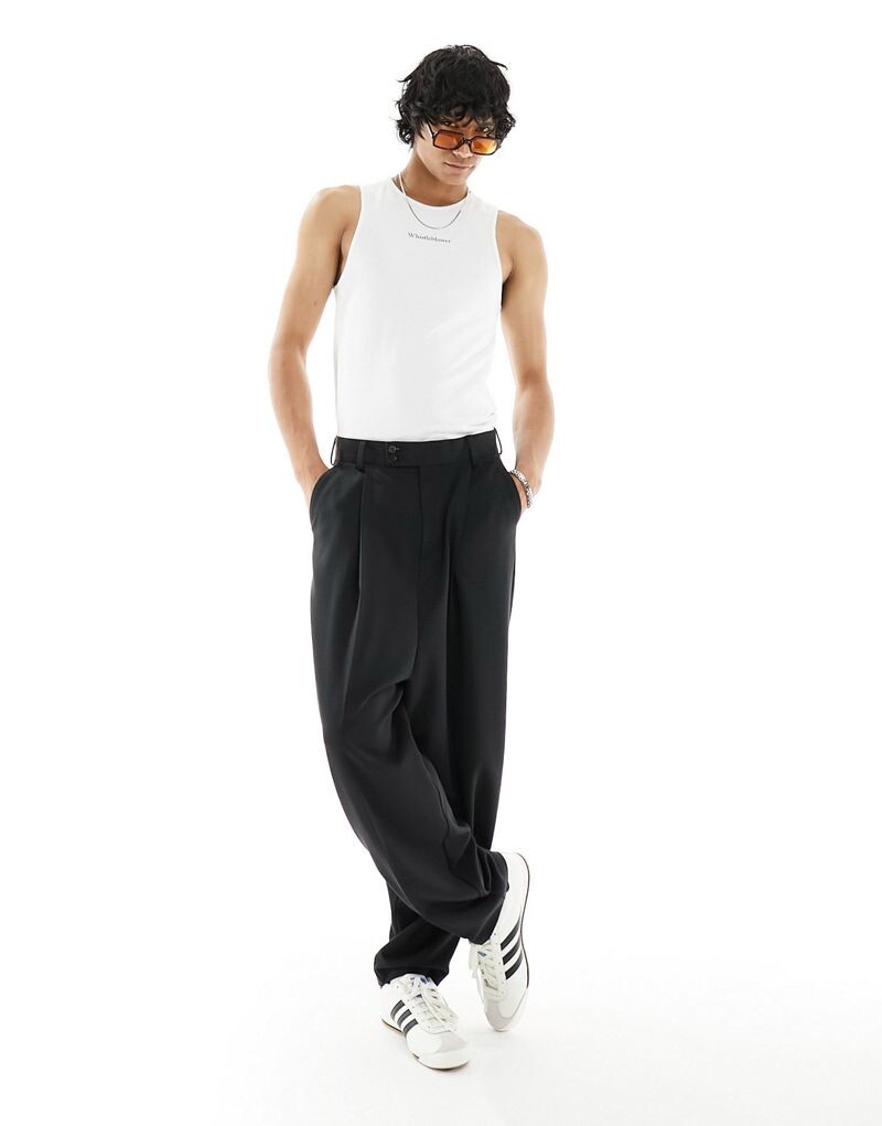 

Черные элегантные брюки-балансоны ASOS DESIGN