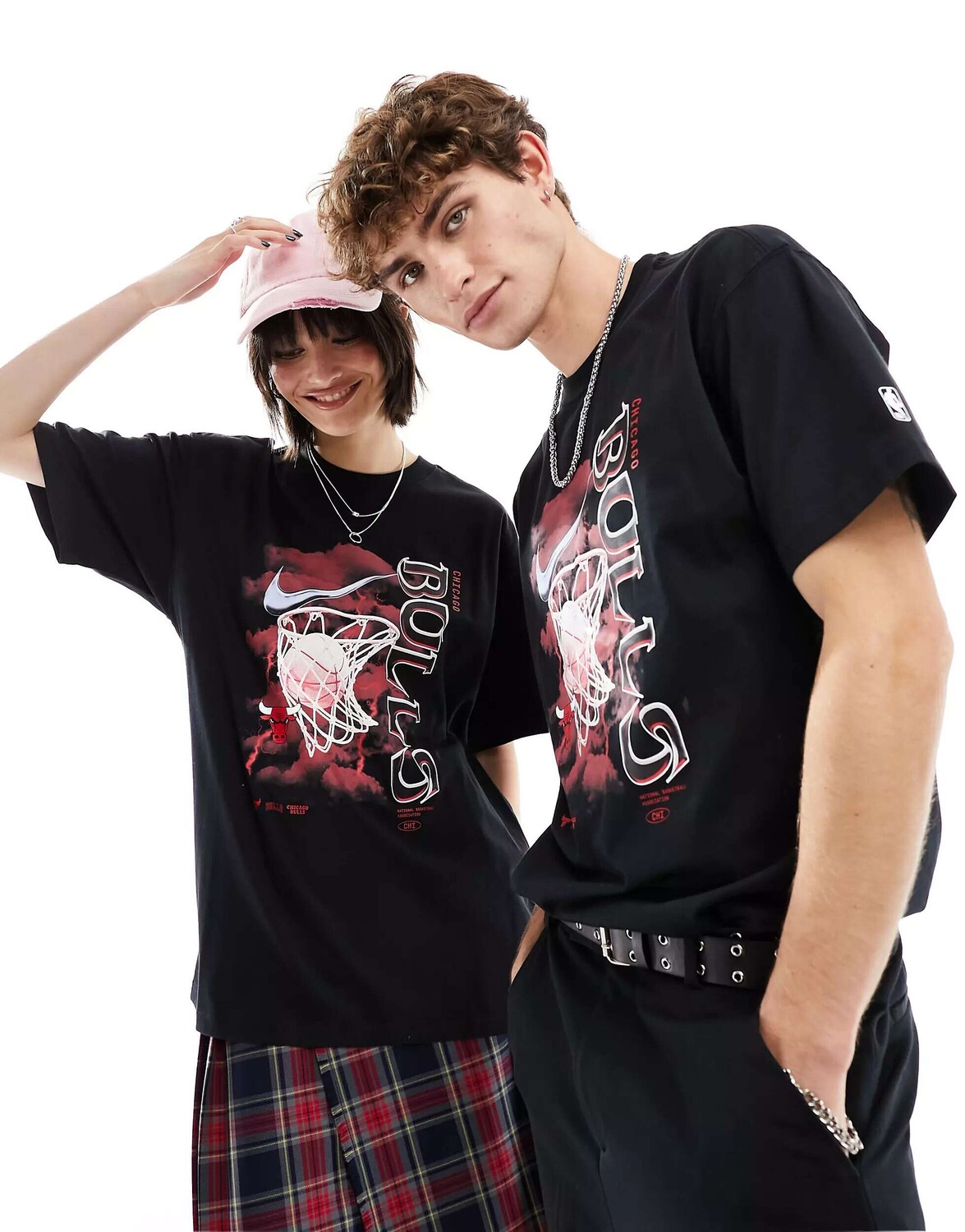 

Черная футболка унисекс с рисунком Nike NBA Chicago Bulls