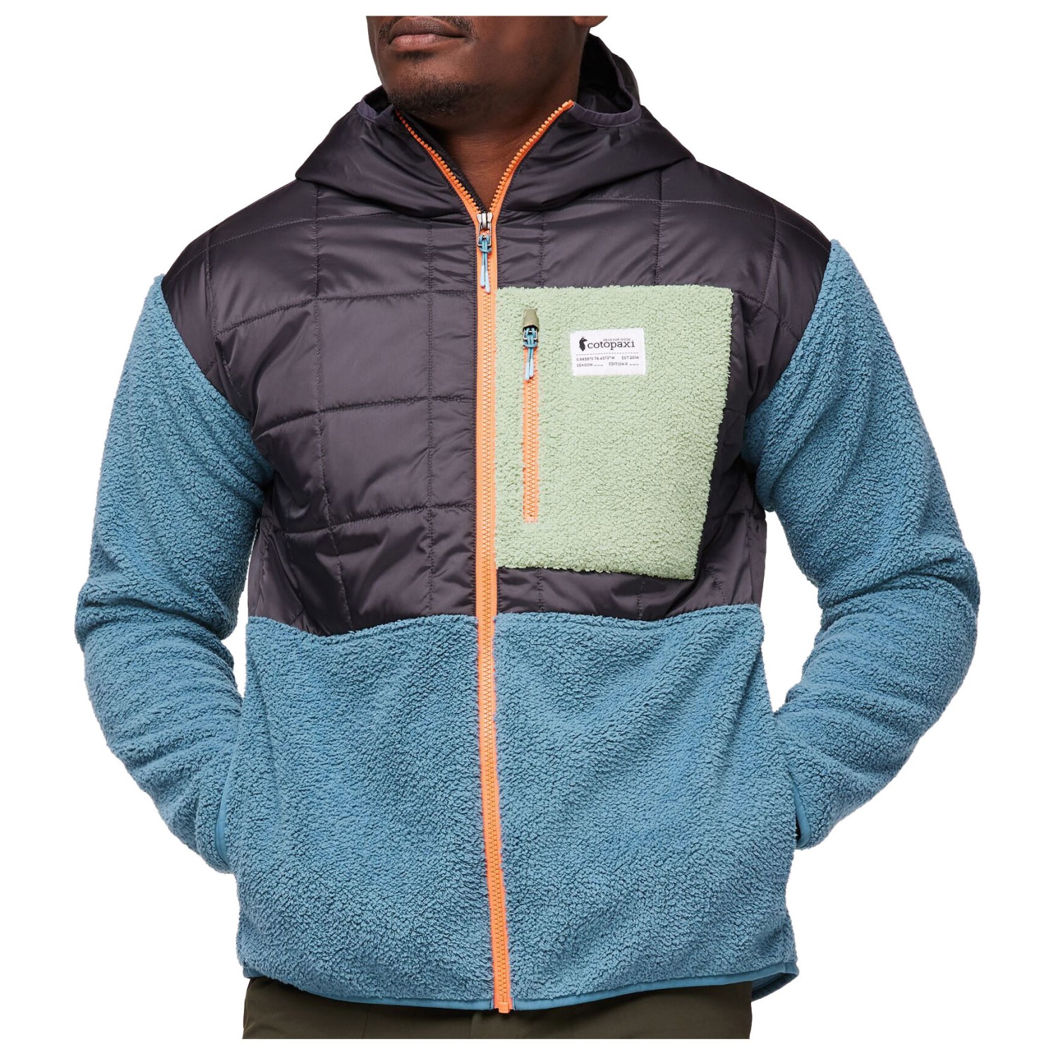Куртка из синтетического волокна Cotopaxi Trico Hybrid Hooded, цвет Graphite/Blue Spruce