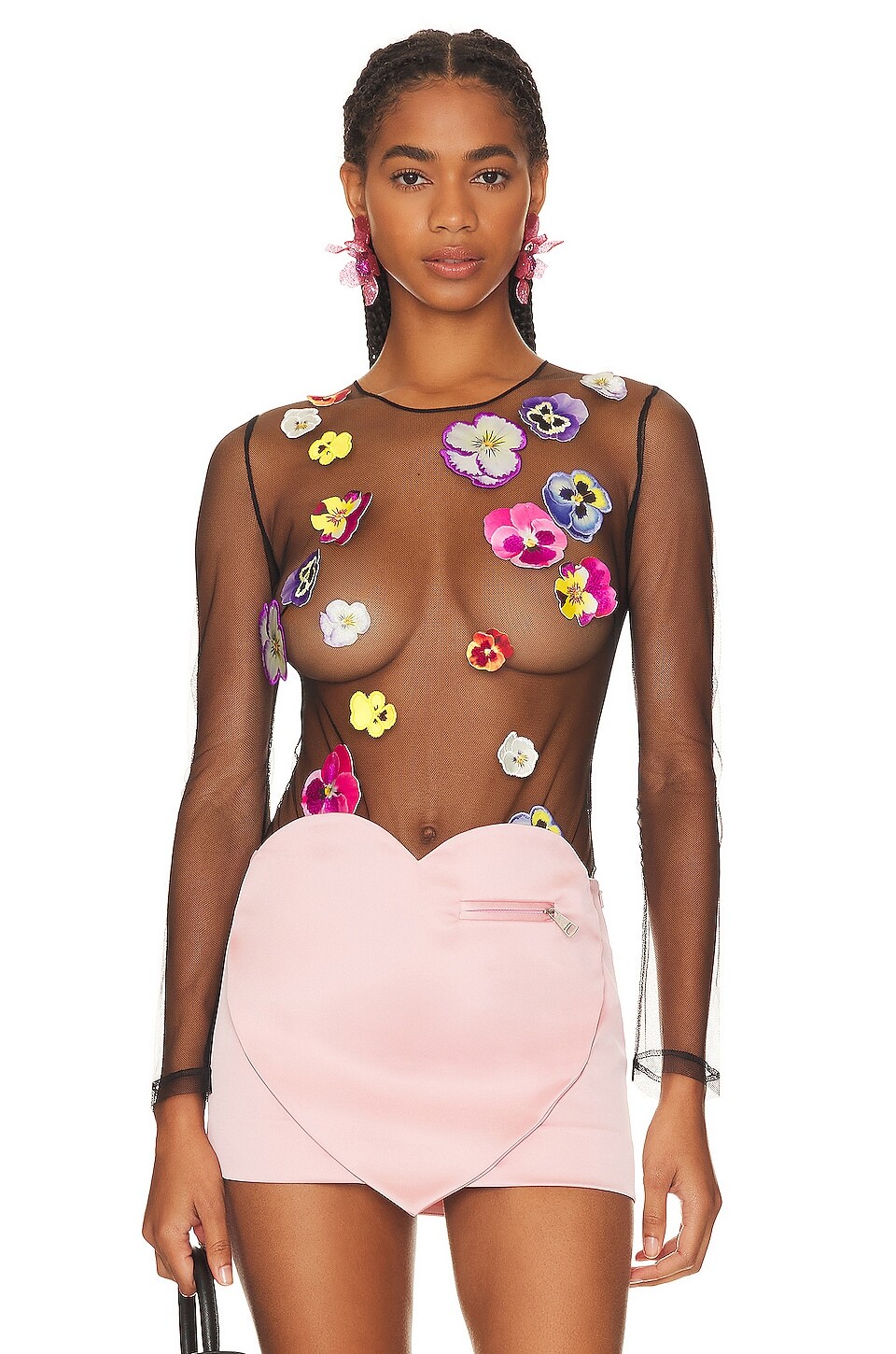 

Боди Vivetta Floral Applique, неро