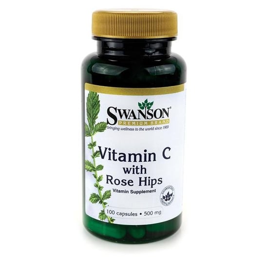 Swanson, Витамин С 500 мг с шиповником, пищевая добавка, 100 капсул swanson витамин c с шиповником 90 капсул