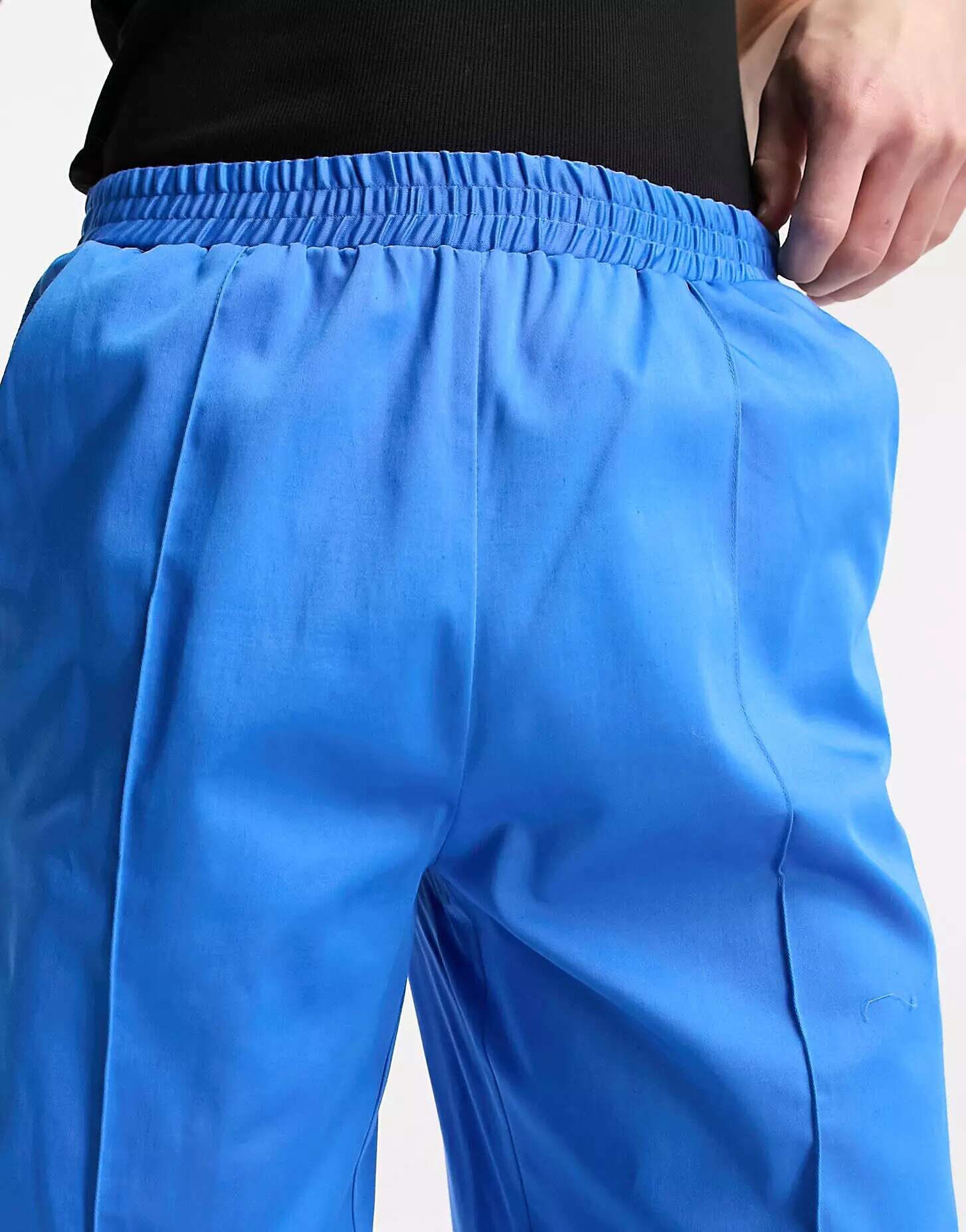 Синие прямые брюки с необработанными краями COLLUSION осенние новые женские брюки тонкие модные клетчатые строченные прямые джинсовые брюки контрастных цветов с необработанными краями ws83
