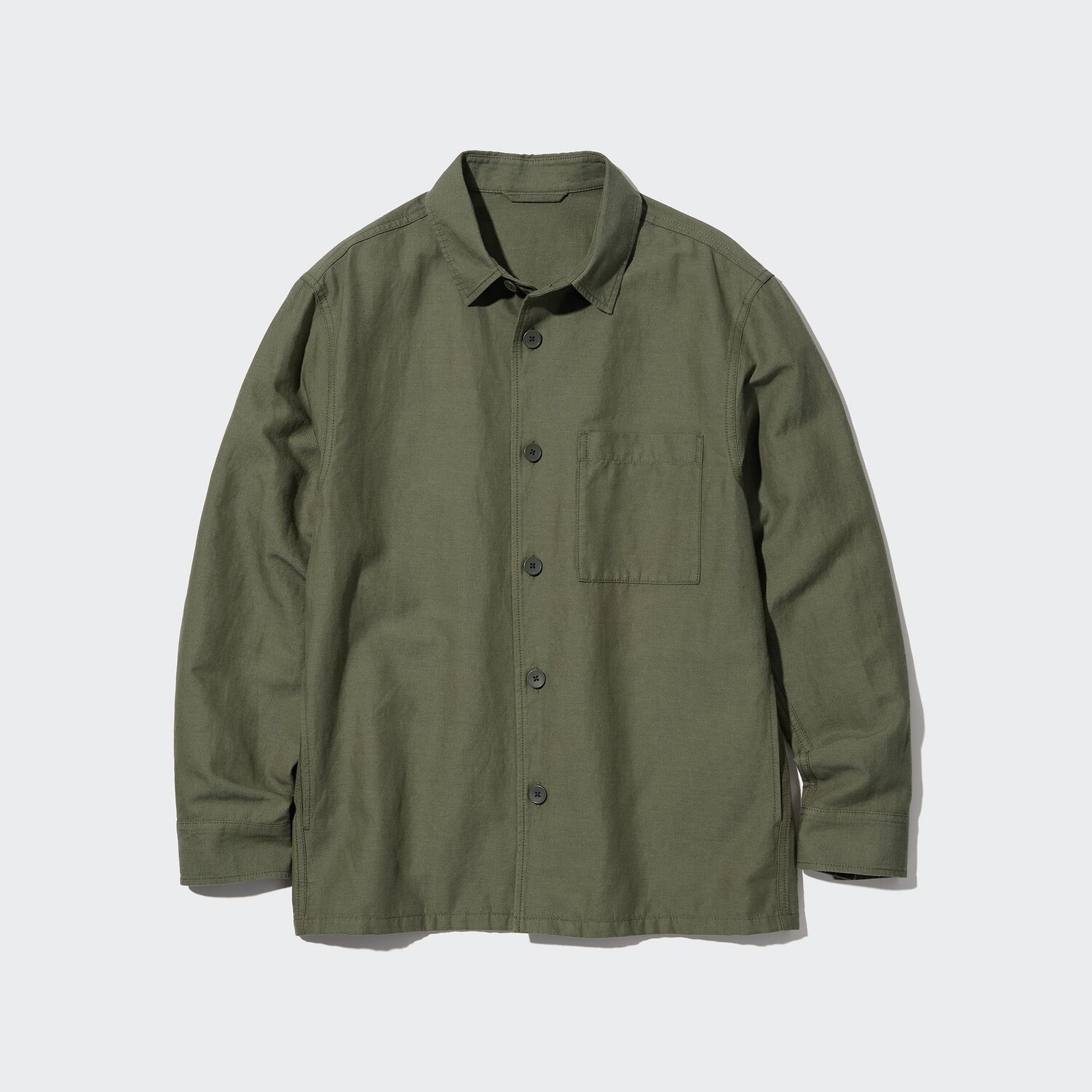 

Куртка из хлопкового льна UNIQLO, оливковый, Зеленый