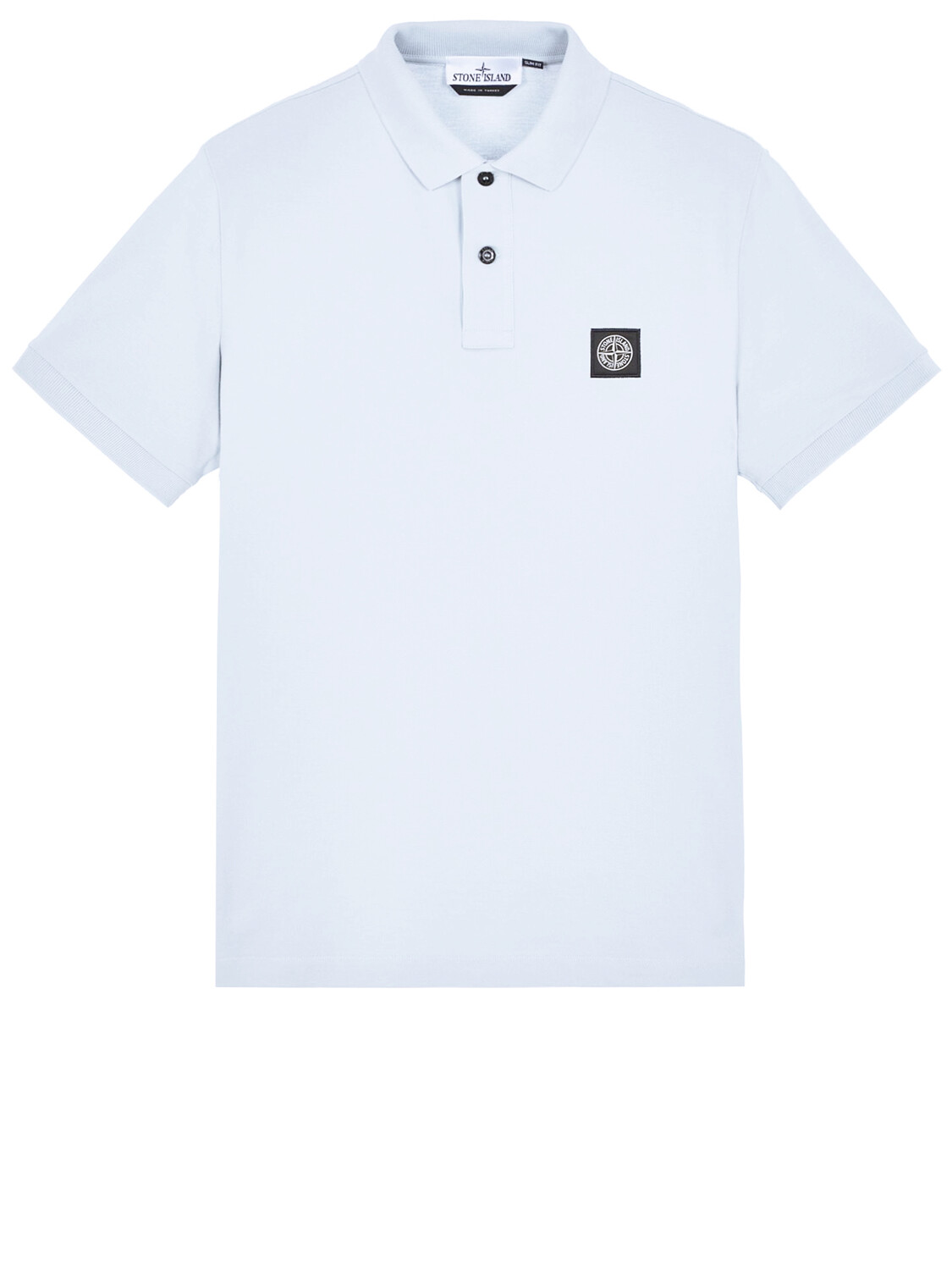 Рубашка Stone Island Cotton polo, светло-синий рубашка поло из смесового хлопка stone island синий