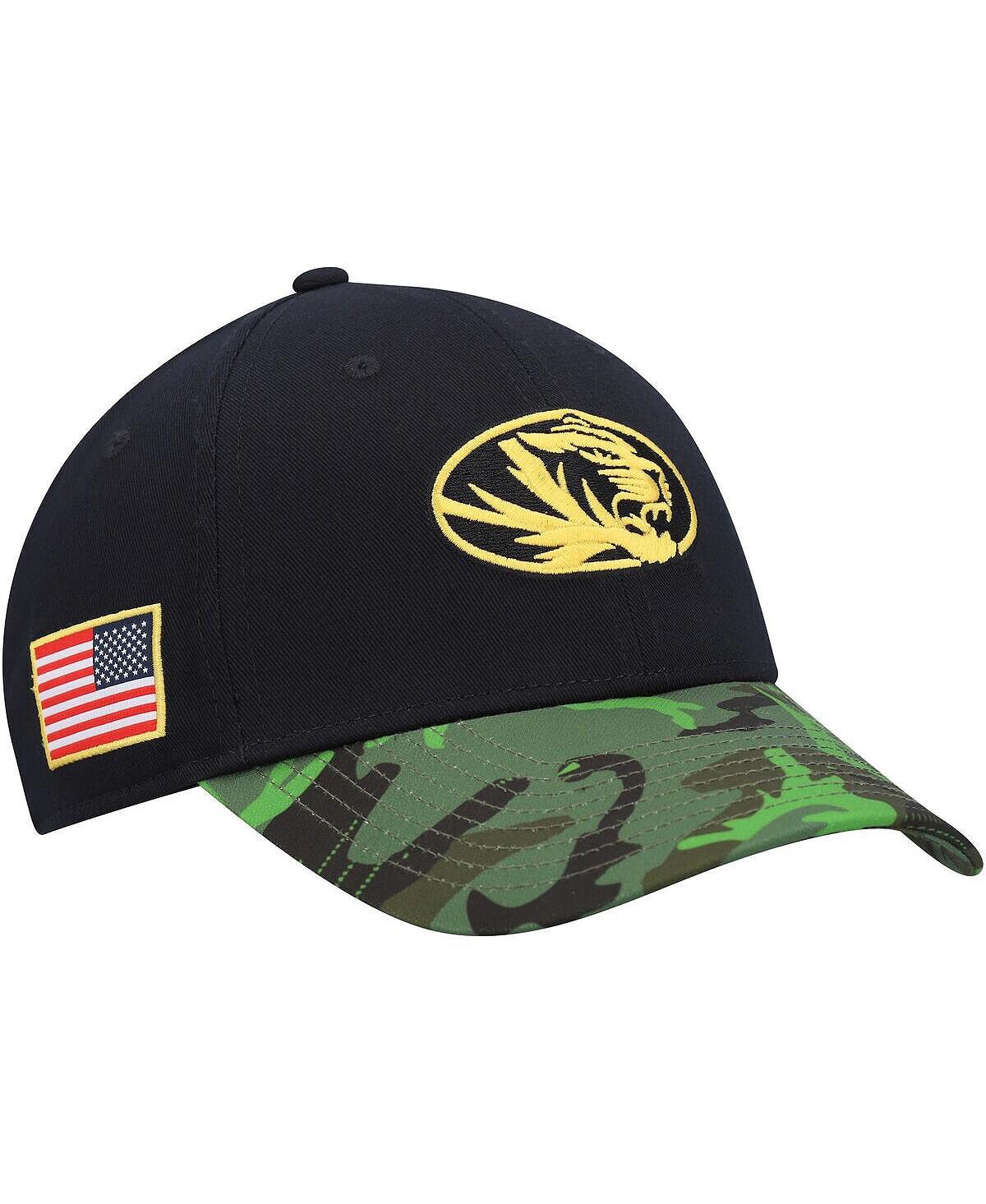 

Мужская черная камуфляжная регулируемая кепка Missouri Tigers Veterans Day 2Tone Legacy91 Nike