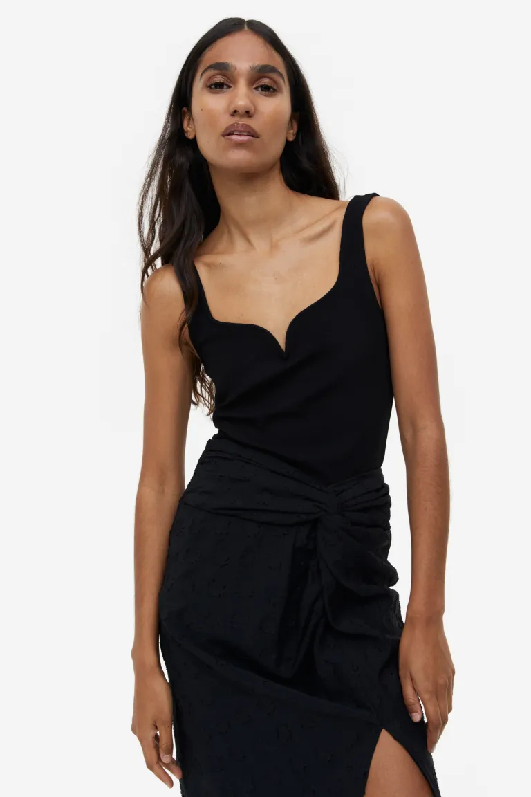 

Юбка с декоративным узлом H&M, черный