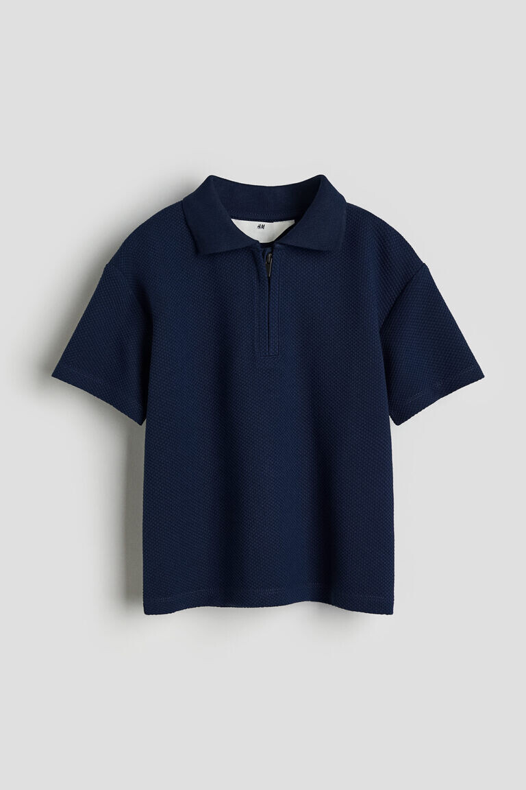 

Рубашка-поло на молнии H&M, синий