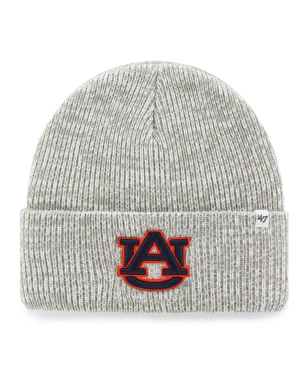 

Мужская вязаная шапка с манжетами '47 Heather Grey Auburn Tigers Brain Freeze '47 Brand