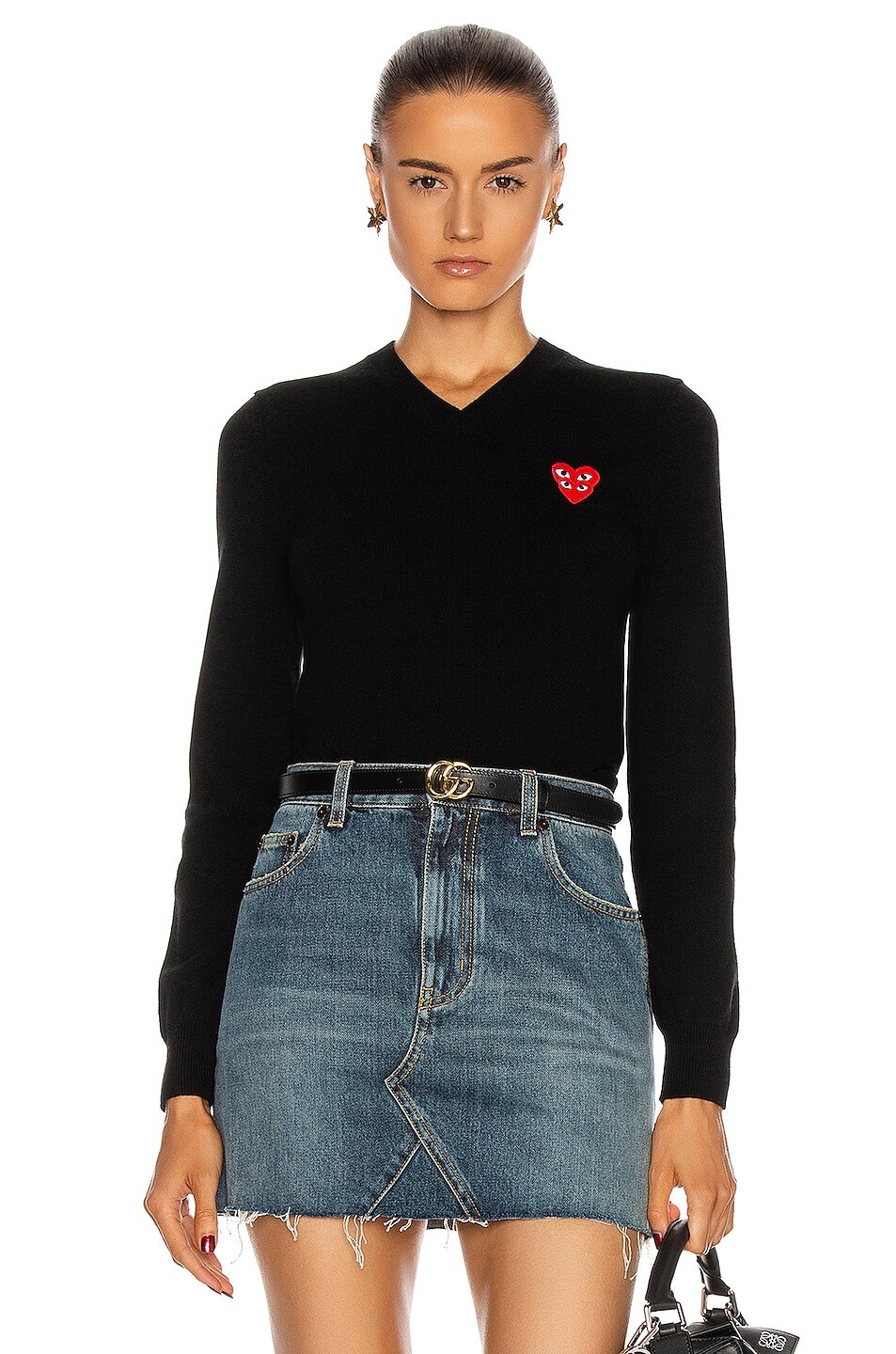 

Свитер Comme des Garçons V-Neck Pullover, черный