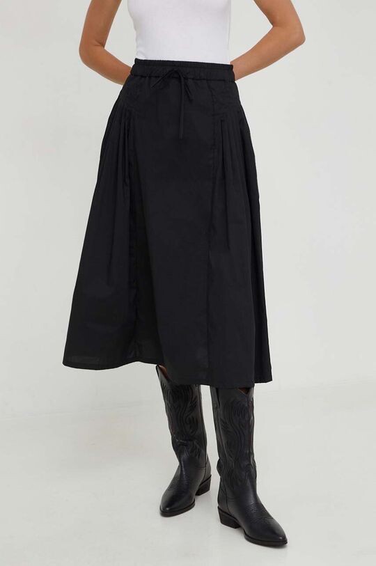 

Хлопковая юбка Answear Lab, черный