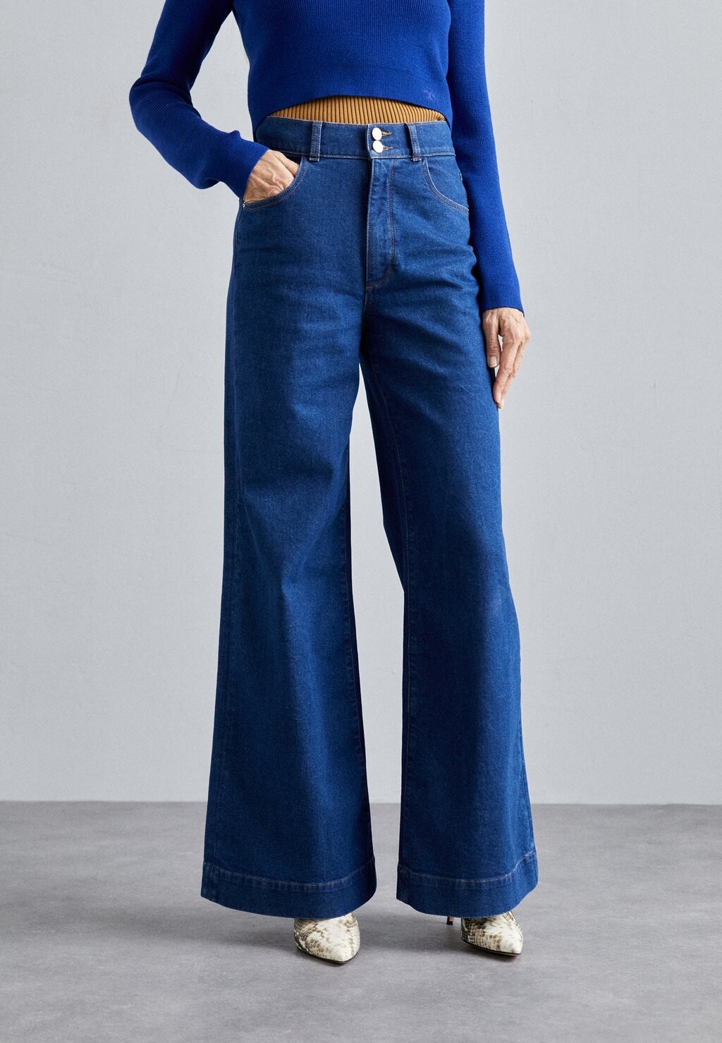 

Мешковатые джинсы Hepburn Wide Leg High Rise Vintage DL1961, цвет vibrant rinse