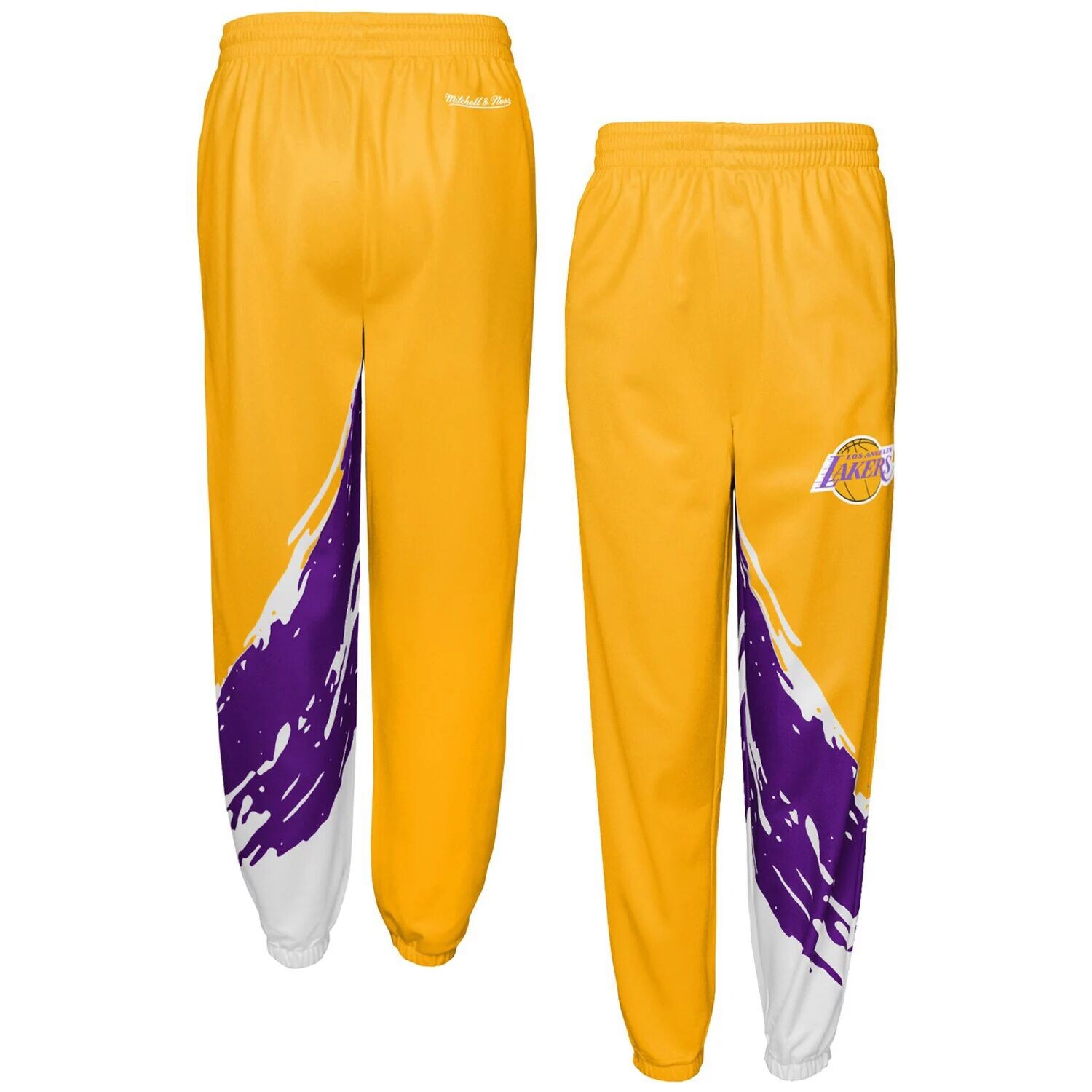 

Молодежные брюки-ветровка Mitchell & Ness Gold Los Angeles Lakers Paintbrush Unbranded