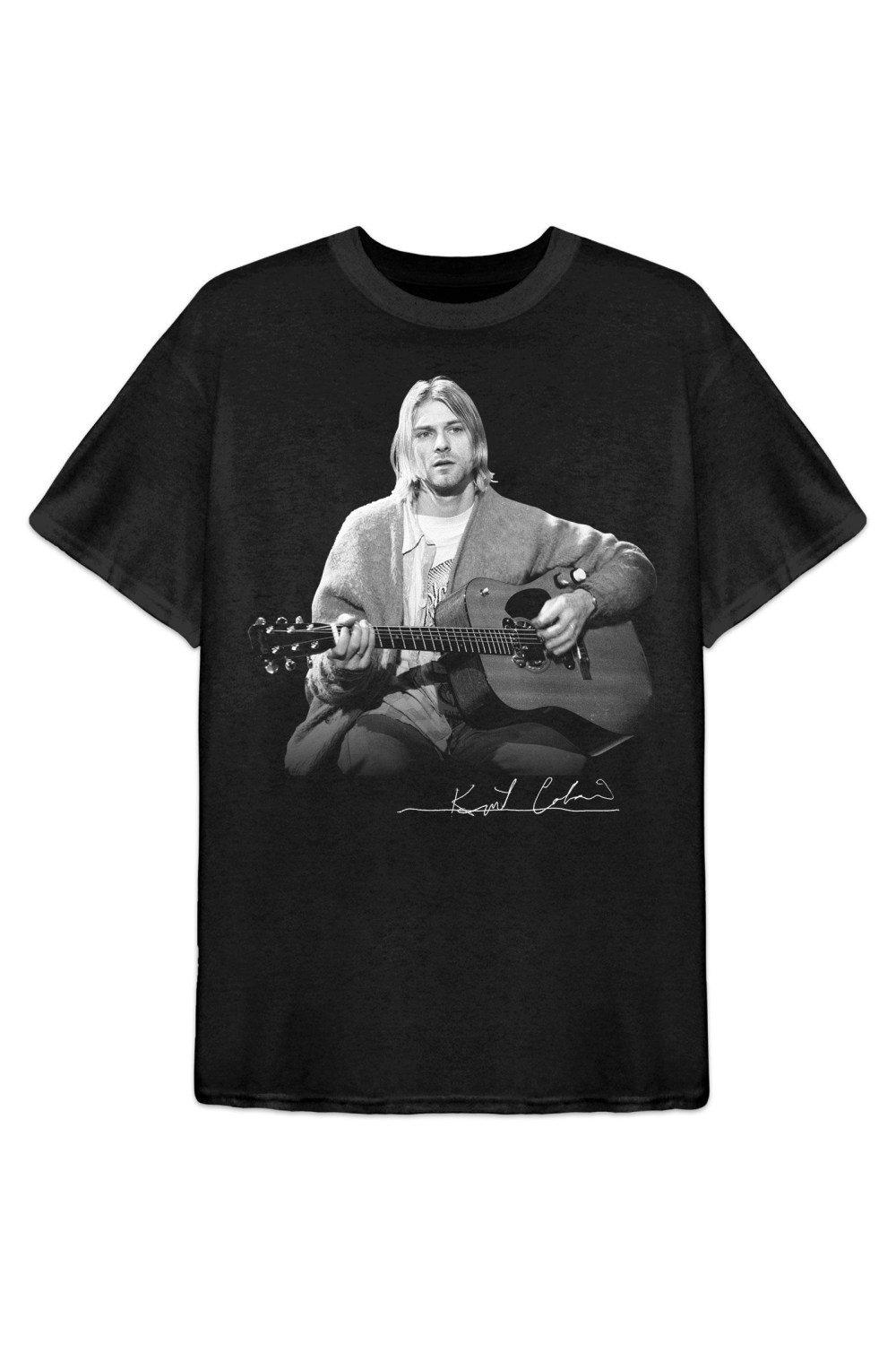 Хлопковая футболка для фотосессии с гитарой Live Kurt Cobain, черный 3x5 aston martins flag полиэстер печатная фотография для украшения