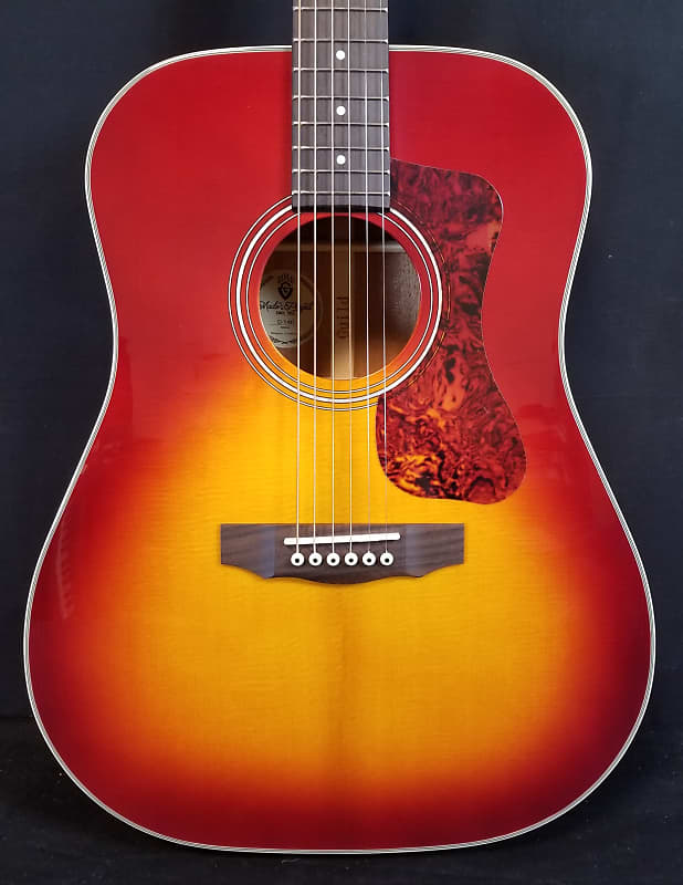 Акустическая гитара Guild D-140 All Solid Spruce/ Mahogany Acoustic Guitar, Cherry Burst, W/Bag 2023