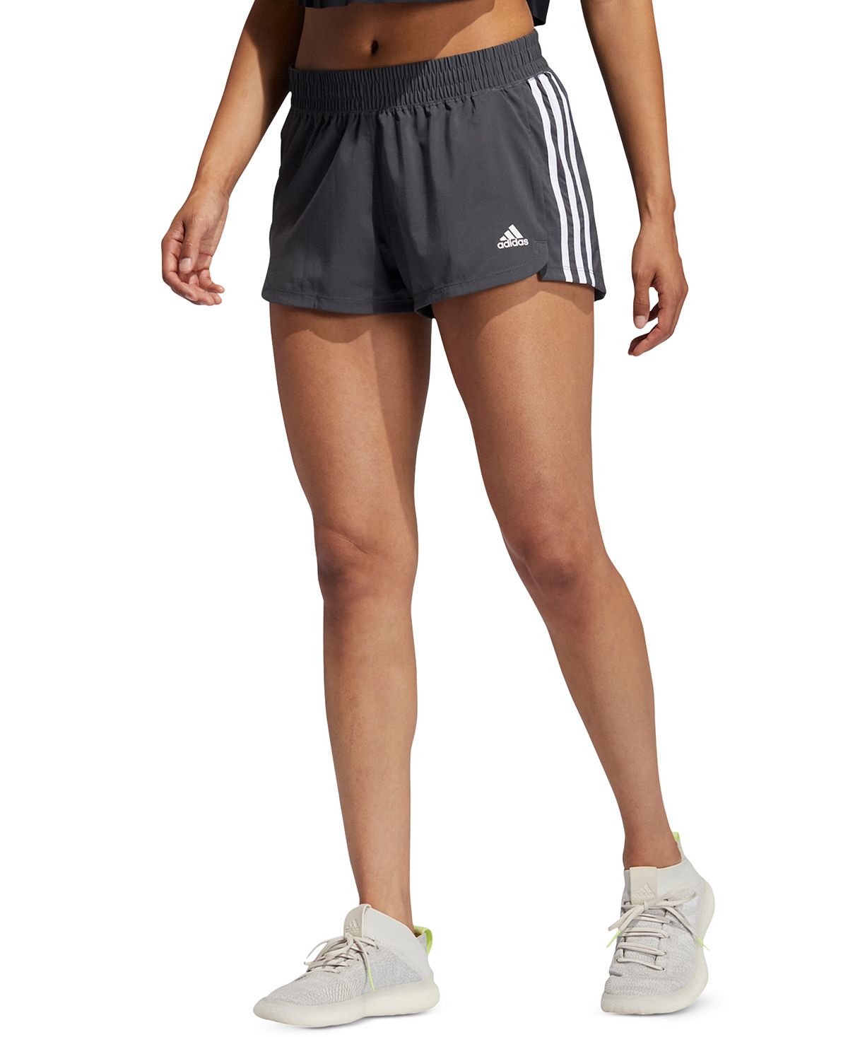 Женские тканые тренировочные шорты Pacer adidas, серый