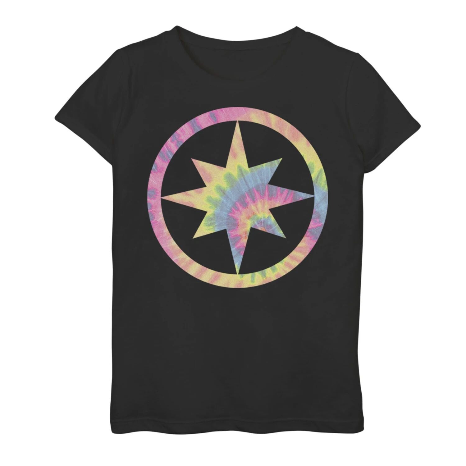 

Футболка с графическим рисунком и логотипом Marvel Captain Marvel Tie Dye для девочек 7–16 лет Marvel