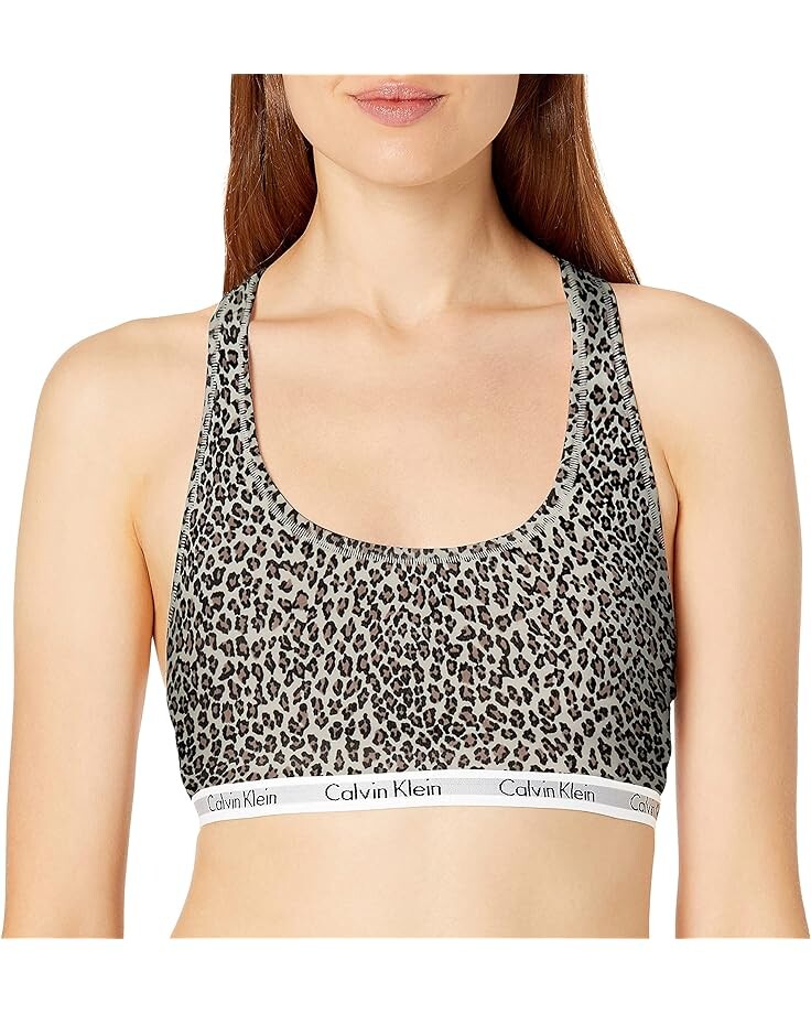 

Бюстгальтер Calvin Klein Carousel Logolette, цвет Exquisite Leopard- Whisper White