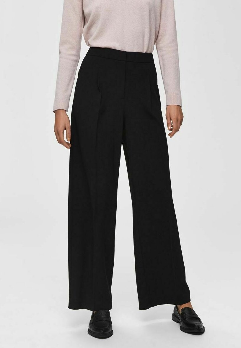 

Брюки из ткани SLFTINNI Selected Femme, черный
