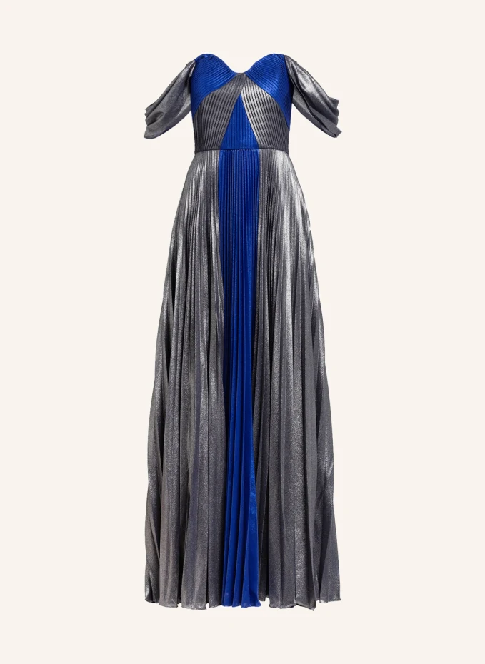

Вечернее платье с открытыми плечами Marchesa Notte, синий