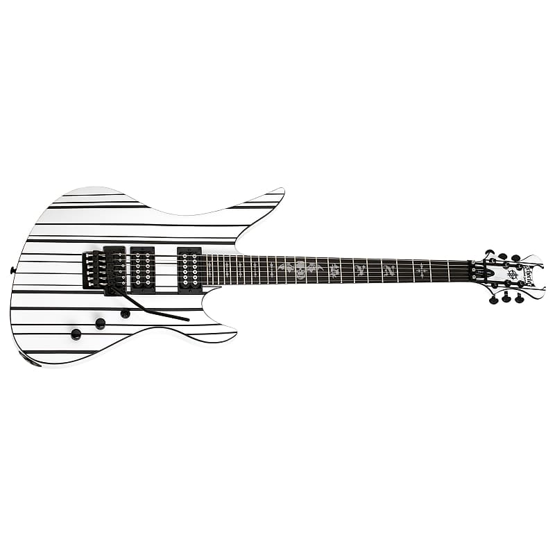 цена Электрогитара Schecter Synyster Standard Gloss White w/Black Pinstripes - BRAND NEW - Electric Guitar