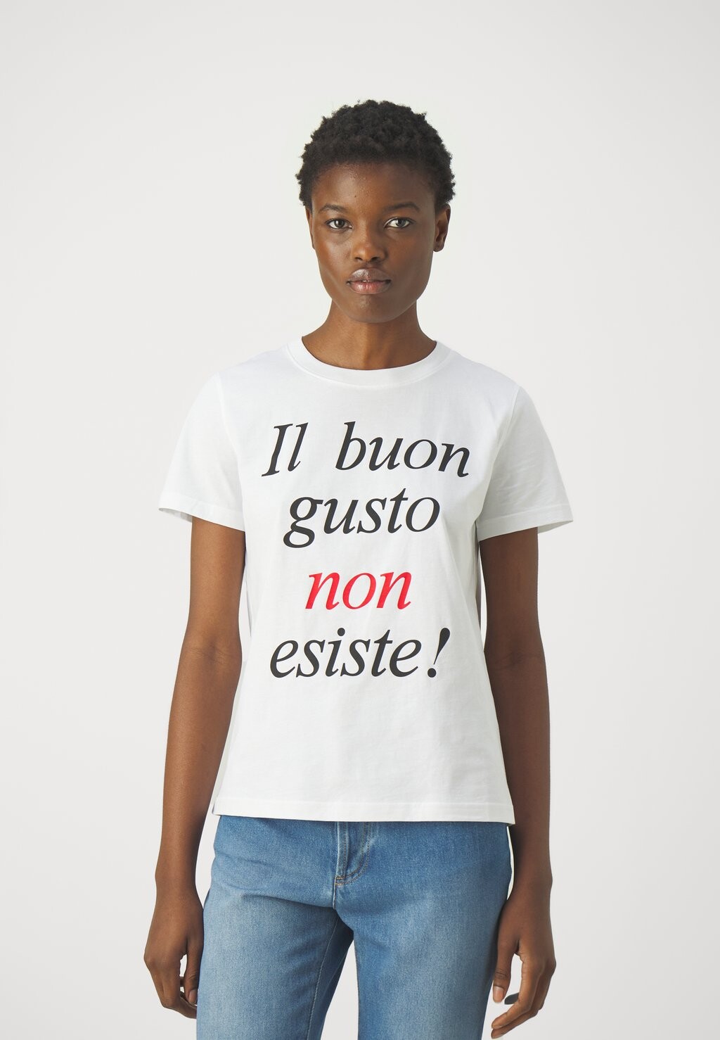 

Футболка с принтом MOSCHINO, цвет fantasy white