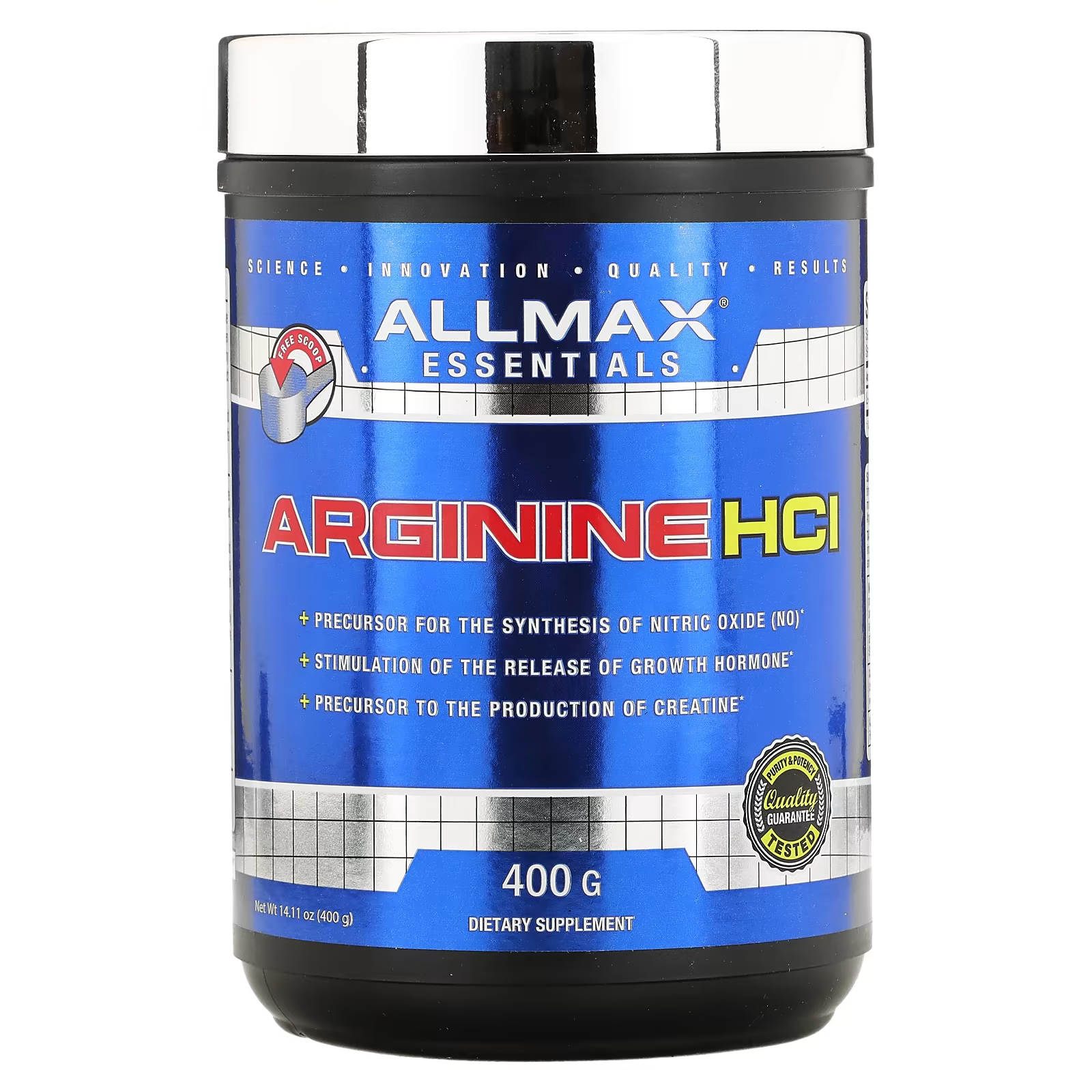 allmax nutrition аргинин гидрохлорид 400 г 14 унций Аргинин AllMax HCl 14,400 г